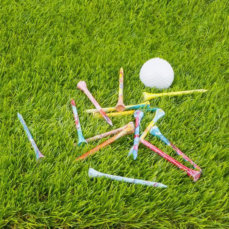 Tees For Golfing Practice 50pcs Wood Golf Practice Tees